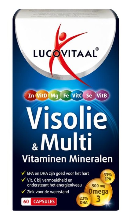 Lucovitaal Visolie & multi vitaminen mineralen 60 Capsules
