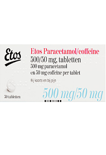 Etos Pa­ra­ce­ta­mol cof­fe­ï­ne 500/50 mg 50 stuks
