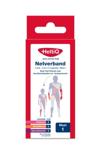 Heltiq Netverband 3cm x 1m (gerekt) maat 1 (1 Stuks)