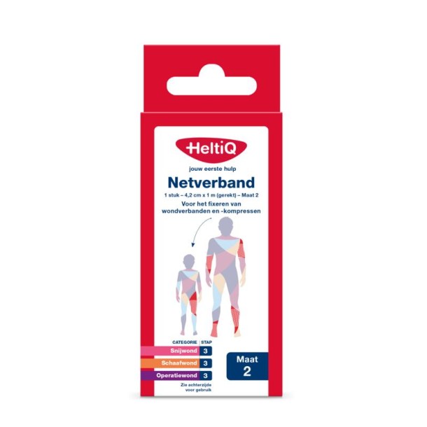 Heltiq Netverband 4,2cm x 1m (gerekt) maat 2 (1 Stuks)