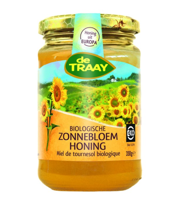 Traay Zonnebloem honing creme bio (350 Gram)