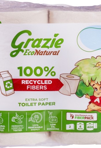 Grazie Natural Toiletpapier 2-laags (4 Stuks)