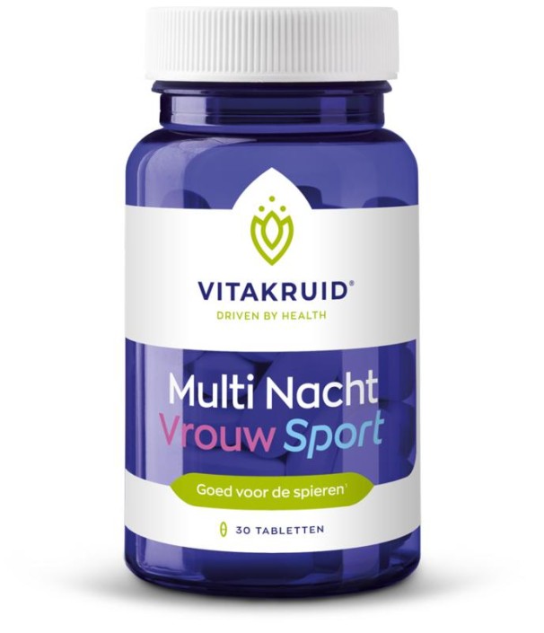 Vitakruid Multi Nacht Vrouw Sport 100% Vegan (30 Tabletten)
