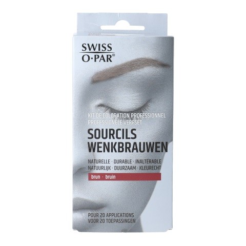 Swiss O-Par Professionele verfset wenkbrauwen bruin (1 Set)
