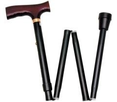 Able 2 Wandelstok opvouw zwart 74-84cm (1 Stuks)