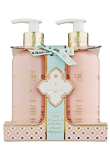 Baylis & Harding Pink Prosecco & Elderflower Bottle 2 Geschenkset