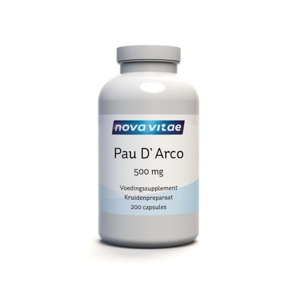 Nova Vitae Pau d'arco 500mg extract 5:1 (200 Capsules)