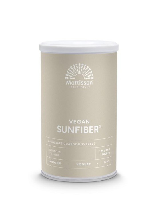 Mattisson Sunfiber oplosbare guarboonvezels vegan (125 Gram)