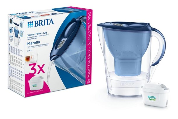 Brita Marella cool blue + 3 maxtra pro all-in-1 (1 Set)