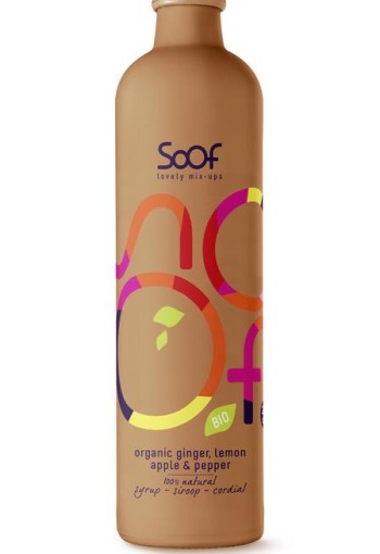 Soof Drinks Siroop biologische gember peper limoen appel (340 Milliliter)
