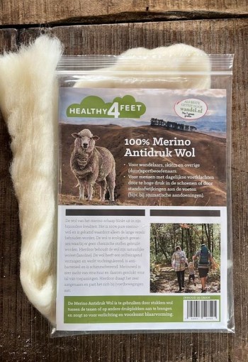 Healthy4Feet Wandel 100% Merino antidruk wol 15 + 5 gram (20 Gram)