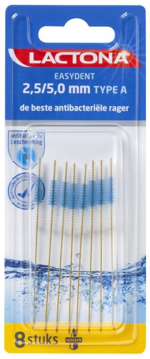 Lactona Easydent A 2.5-5mm zonder houdertje (8 Stuks)