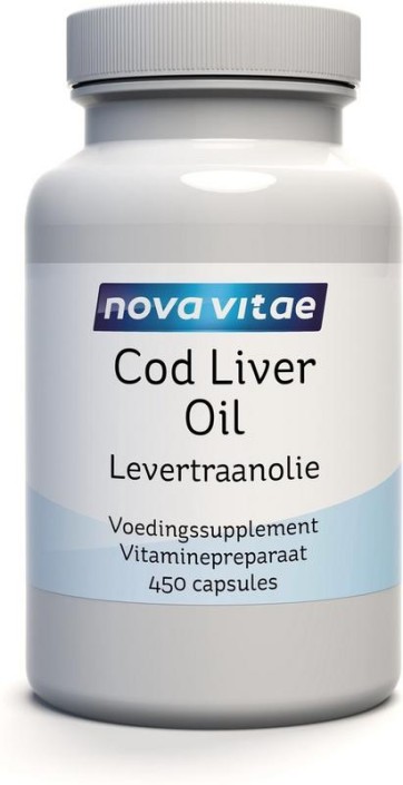 Nova Vitae Levertraanolie capsules (450 Capsules)