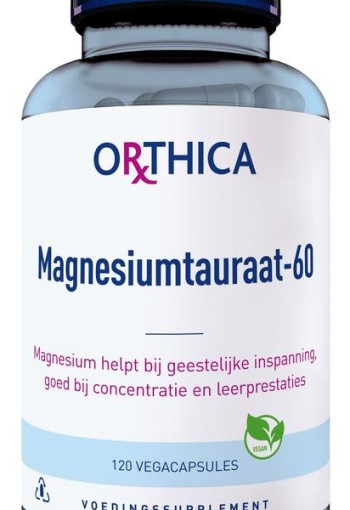 Orthica Magnesiumtauraat 60 (120 Vegetarische capsules)