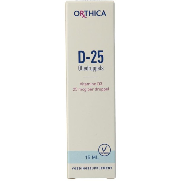 Orthica Vitamine D-25 olie druppels (15 Milliliter)