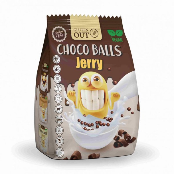 Gluten Out Jerry choco balls glutenvrij (375 Gram)