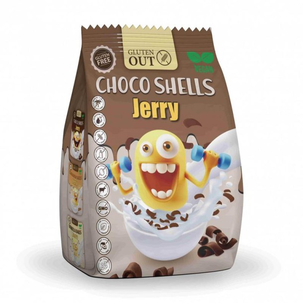 Gluten Out Jerry choco shells glutenvrij (375 Gram)