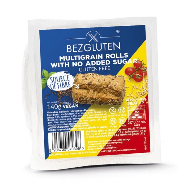 Bezgluten Mini baquettes meergranen z toegev suiker gv vegan (140 Gram)