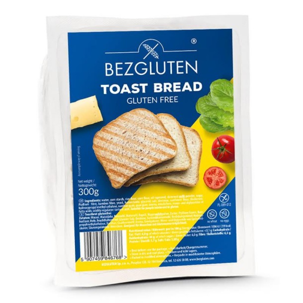 Bezgluten Toast brood glutenvrij (300 Gram)