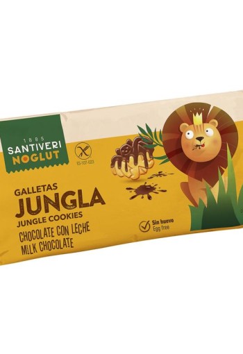 Santiveri Jungle koekjes met chocolade glutenvrij (60 Gram)