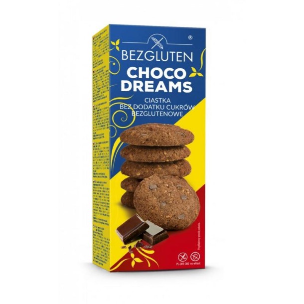 Bezgluten Chocolade koekjes zonder toegev suiker glutenvrij (110 Gram)