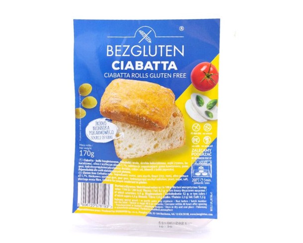 Bezgluten Ciabatta glutenvrij (170 Gram)