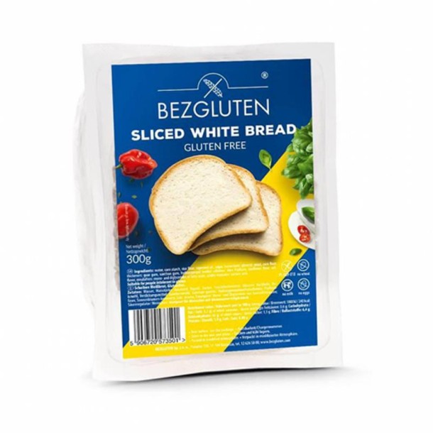 Bezgluten Wit brood gesneden glutenvrij (300 Gram)