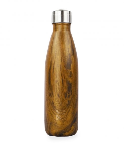Yoko Drinkfles wood isotherm 500ml (1 Stuks)