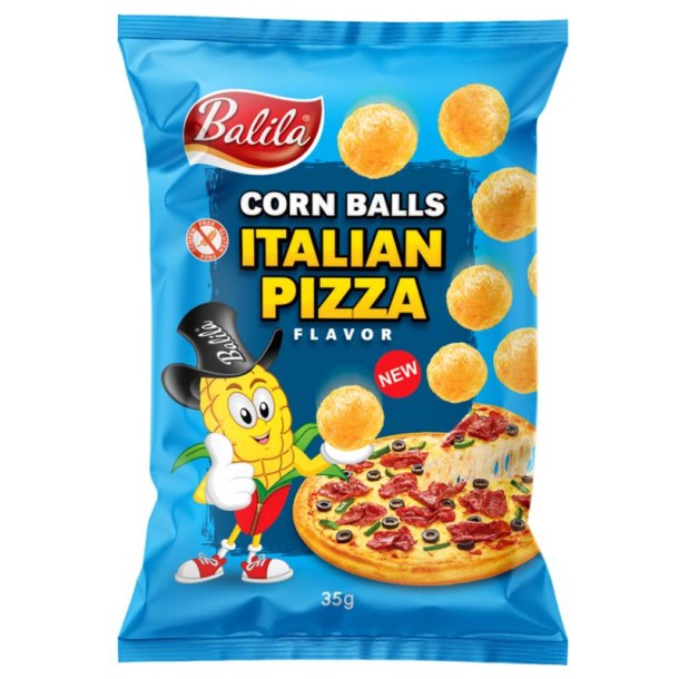 Balila Corn balls Italian pizza glutenvrij (35 Gram)
