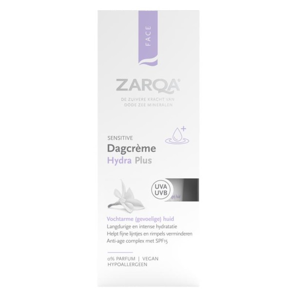 Zarqa Dagcreme hydra plus sensitive SPF15 (50 Milliliter)