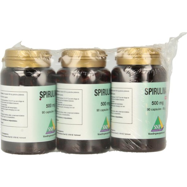 SNP Spirulina 500mg puur aktief 2 + 1 (270 Capsules)