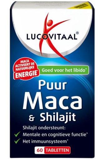 Lucovitaal Maca en shilajit puur (60 Tabletten)
