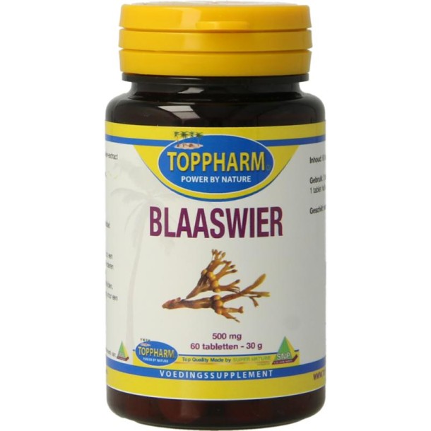 Toppharm Blaaswier 500mg (60 Tabletten)
