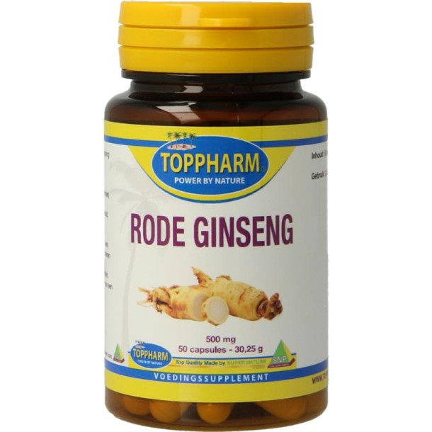 Toppharm Rode ginseng 500mg (50 Capsules)