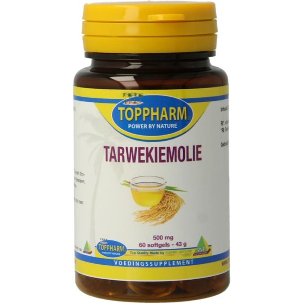 Toppharm Tarwekiemolie 500mg (60 Softgels)