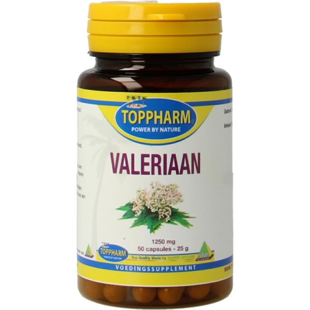 Toppharm Valeriaan 1250mg (50 Capsules)