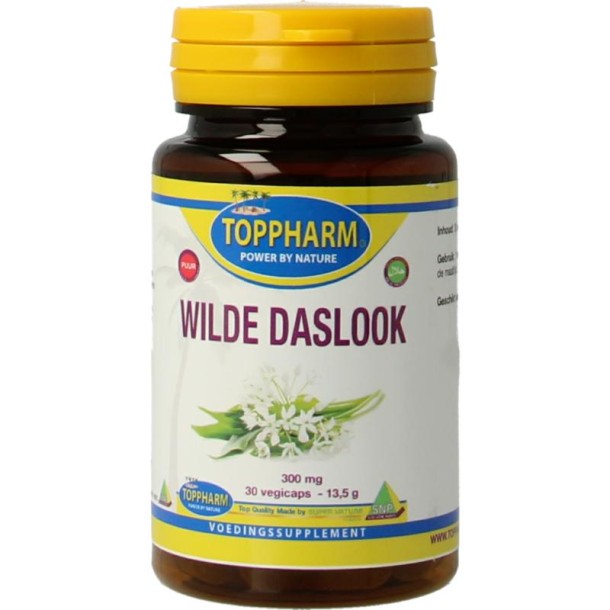 Toppharm Wilde daslook 300mg puur (30 Vegetarische capsules)