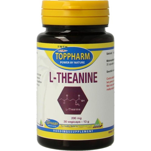 Toppharm L-Theanine puur (30 Vegetarische capsules)