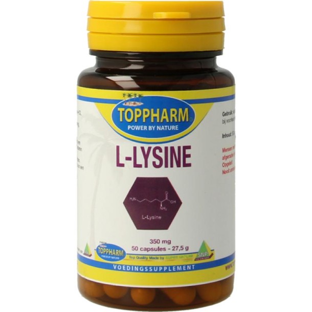 Toppharm L-Lysine 350mg (50 Capsules)