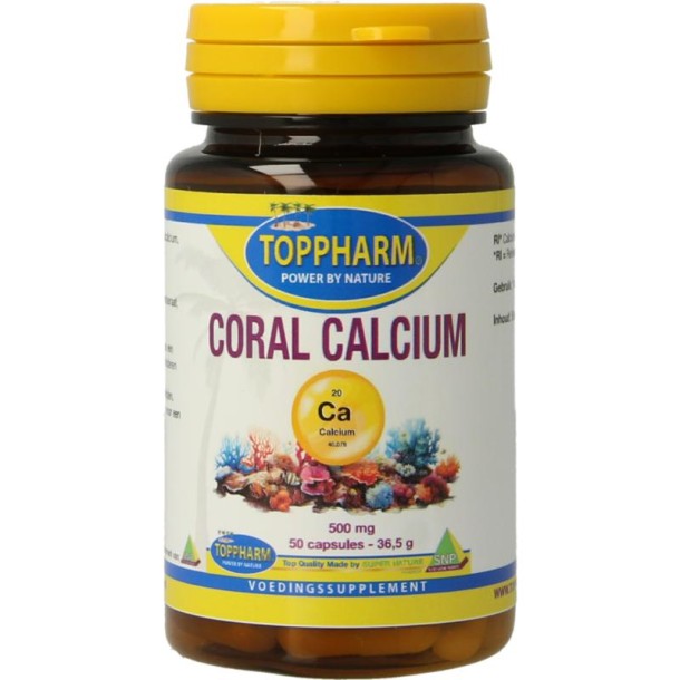 Toppharm Coral calcium 500mg (50 Capsules)