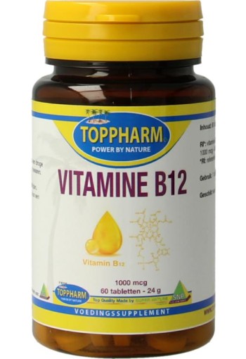 Toppharm Vitamine B12 1000mcg (60 Tabletten)