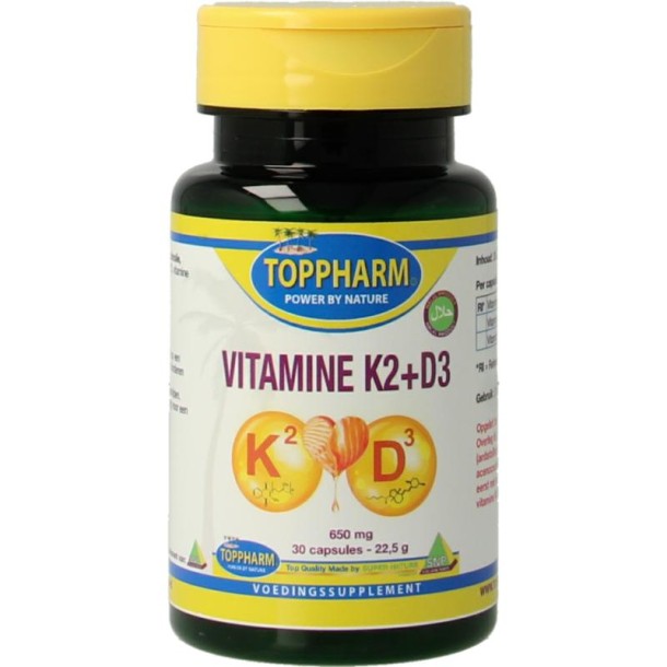 Toppharm Vitamine K2 D3 (30 Capsules)
