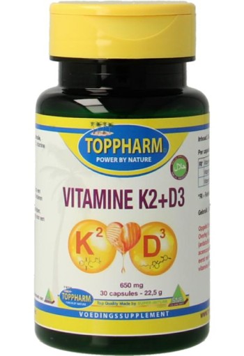 Toppharm Vitamine K2 D3 (30 Capsules)