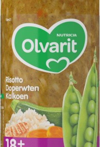 Olvarit Risotto doperwten kalkoen 18M01 (250 Gram)