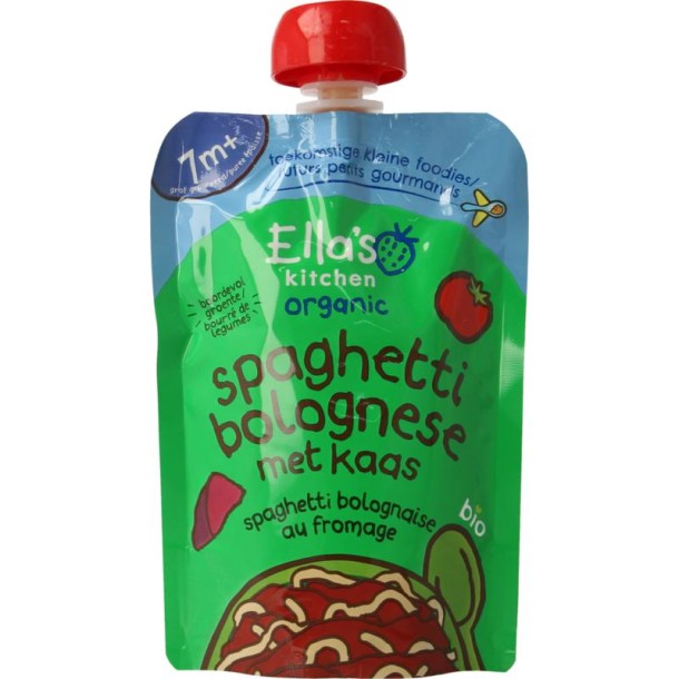 Ella's Kitchen Spaghetti bolognese met kaas 7+ maanden bio (130 Gram)