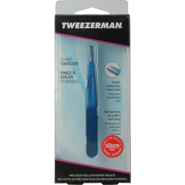 Tweezerman Slant tweezer bell bottom blue (1 Stuks)