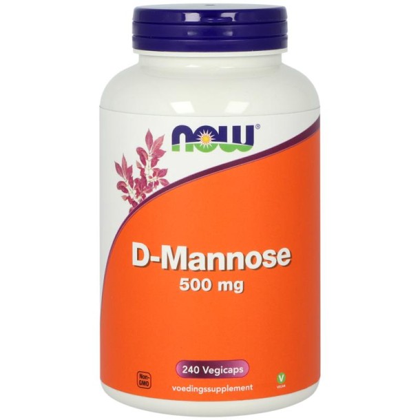 NOW D-Mannose 500mg (240 Vegetarische capsules)