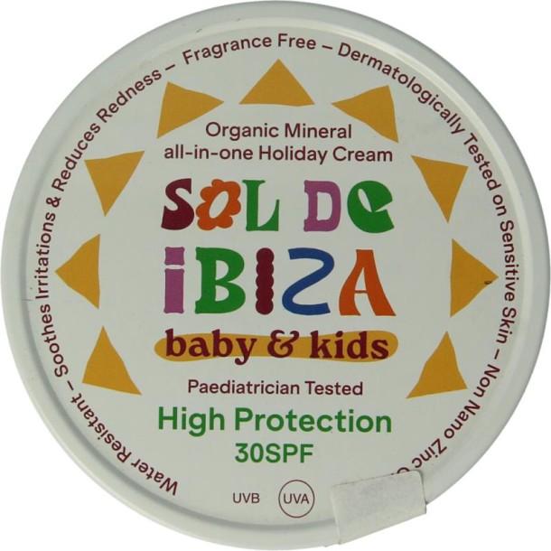 Sol de Ibiza Beschermende creme baby&kids SPF30 bio (100 Gram)