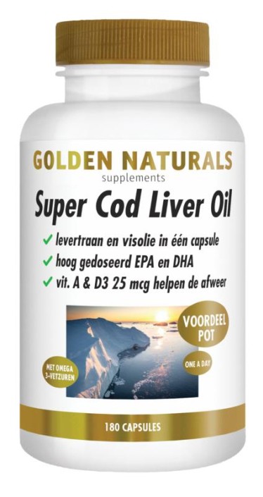 Golden Naturals Super cod liver oil (180 Capsules)