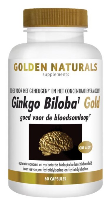 Golden Naturals Ginkgo biloba gold (60 Vegetarische capsules)